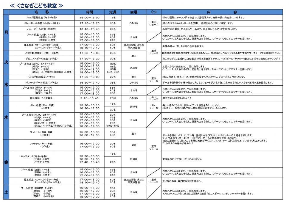 草薙教室プログラム内容こども-1